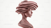 Elegant 3D Surreal Sculpture with Twisted Design