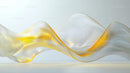 Abstract Waves with Yellow Accents in Modern Design