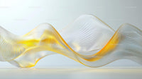 Abstract Waves with Yellow Accents in Modern Design