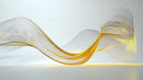 Elegant Golden Wave of Dynamic Lines in Minimalist Style
