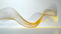 Elegant Golden Wave of Dynamic Lines in Minimalist Style