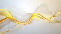 Golden Waves on a Soft White Background