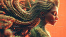 Futuristic Abstract Portrait with Intricate Details