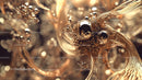 Intricate Metallic Swirls and Golden Abstract Design