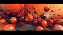 Glossy 3D Spheres in Vibrant Orange Tones