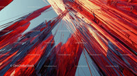Dynamic Abstract Red Shards in Futuristic Style
