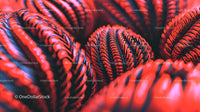 Vibrant Abstract Red Pattern with Intricate Design