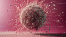 Microscopic View of a Virus Particle Exploding