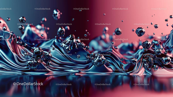 Dynamic Waveform in Vibrant Fluid Art Sculpture