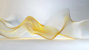 Elegant Golden Waves in Abstract Digital Art