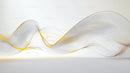 Abstract Yellow and White Flowing Waves Art