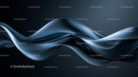 Elegant Blue Waves Flowing in a Futuristic Digital Design