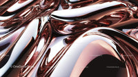 Abstract Liquid Metal with Fluid Shapes and Glossy Surface