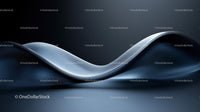 Abstract Blue Wave with Elegant Curve and Dynamic Form