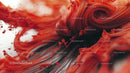Dynamic Red Swirls in Abstract Art