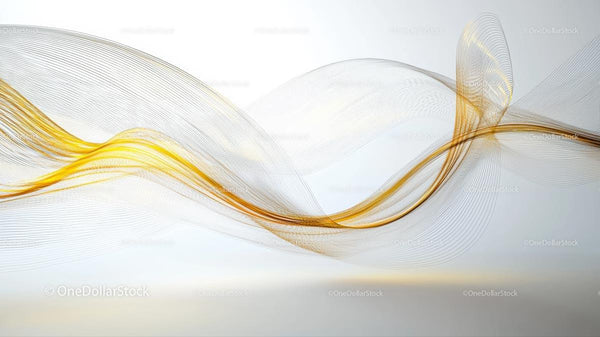 Elegant Gold and Silver Abstract Waves on Soft Background