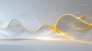 Golden and White Abstract Flowing Wave Design