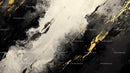 Abstract Black and Gold Textured Art with Dynamic Brushstrokes