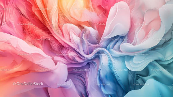 Colorful Abstract Waves with Flowing Textures