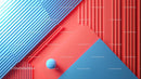 Geometric Abstract Background with Blue and Red Accents