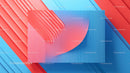 Abstract Geometric Pattern in Blue and Red