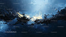 Dynamic Abstract Art in Blue Tones