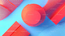 Vibrant Red and Blue Geometric Abstract Design