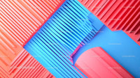 Vibrant Abstract Geometric Design with Blue and Red Hues