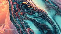 Fluid Abstract Painting with Vibrant Swirls