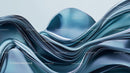 Fluid Metallic Waves in Blue Tones