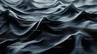 Elegant Wave-Like Folds of Dark Fabric