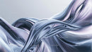 Metallic Abstract Art with Flowing Lines and Fluid Movement