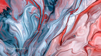 Dynamic Abstract Painting with Red and Blue Swirls