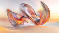Vibrant Abstract Sculpture with Flowing Curves