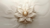 Intricate Paper Art Flower with Beige Petals