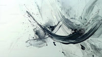 Dynamic Black and White Abstract Expressionism
