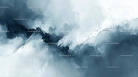 Abstract Blue and White Atmospheric Painting
