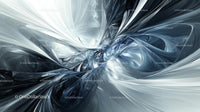 Dynamic Abstract Swirl in Blue and White Tones