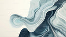Fluid Abstract Design with Blue and White Waves