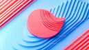 Colorful Abstract Geometric Design with Red and Blue Elements