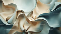 Abstract Flowing Fabric in Beige and Blue Tones
