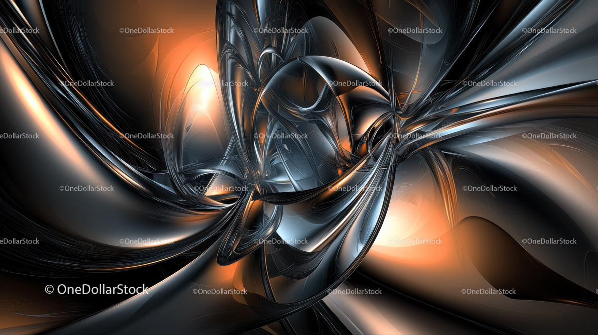 Futurystyczny abstrakcyjny cyfrowy metaliczny projekt