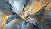 Dynamic Abstract Painting with Vibrant Brush Strokes