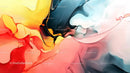 Vibrant Abstract Swirls in Fluid Art Composition