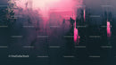 Abstract Pink and Dark Canvas with Expressive Brushstrokes