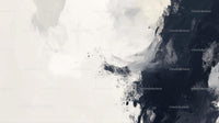 Black and White Abstract Brush Stroke Art