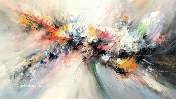 Dynamic Abstract Painting with Vivid Color Strokes