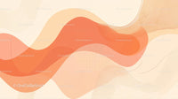 Abstract Orange Waves with Flowing Lines Background