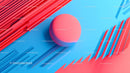 Abstract Red and Blue Geometric Shapes Design