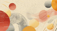 Dynamic Abstract Art with Geometric Shapes and Wavy Lines